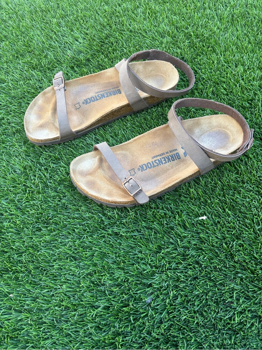 Birkenstock Kids Tan Strappy Ankle Sandals